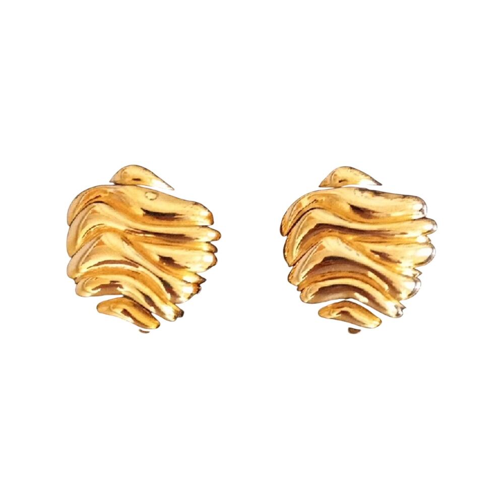Elegant Vintage ST JOHN Gold-Tone Women's Earrings